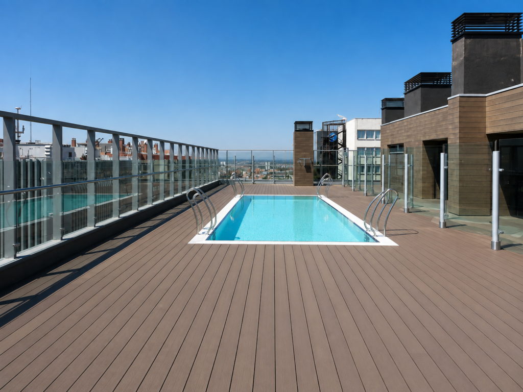 110 Dwellings Paseo de la Castellana 5 Piscina de diseño en terraza con vistas urbanas, Alpe Pools
