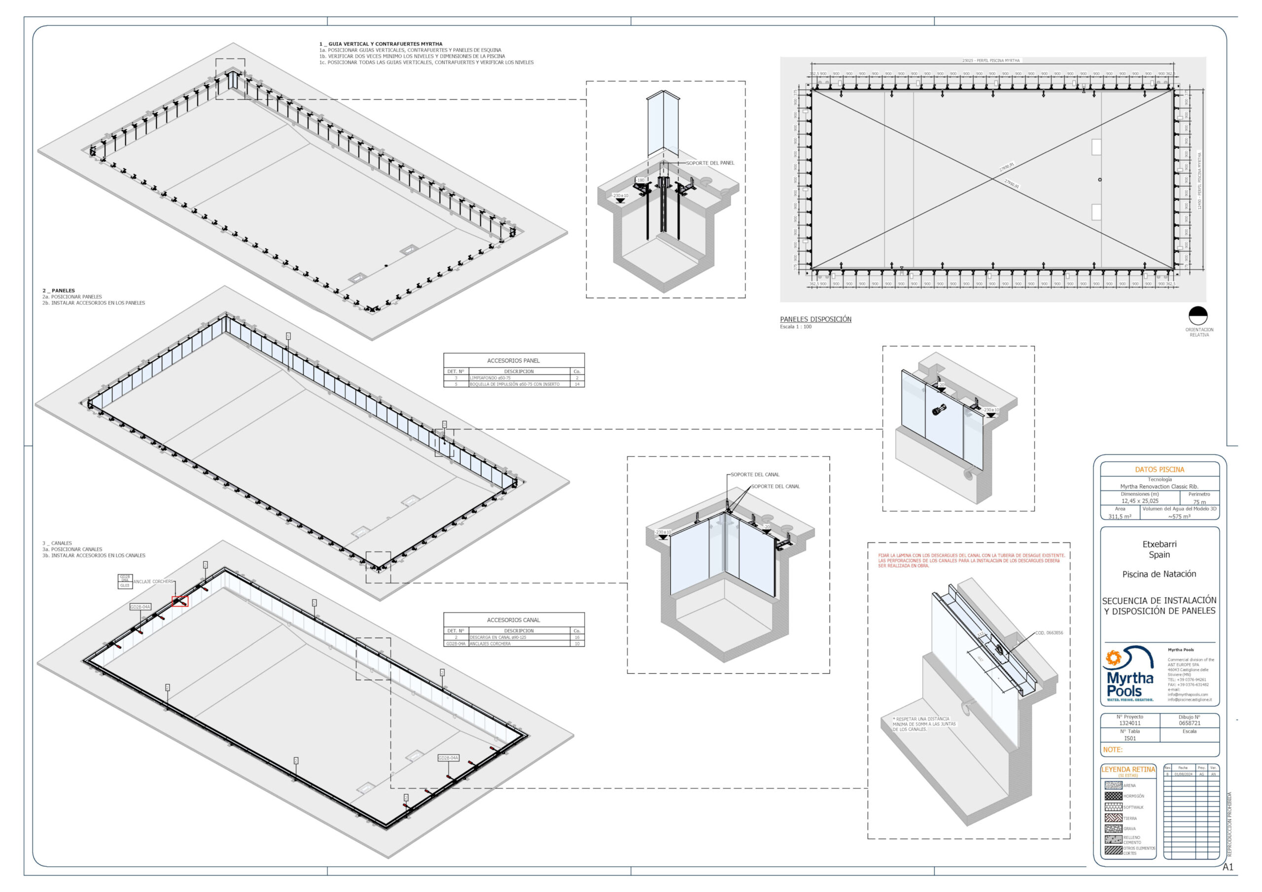Renovación piscina Etxebarri: piscina de acero inoxidable cubierta, diseño de Myrtha Pools.
